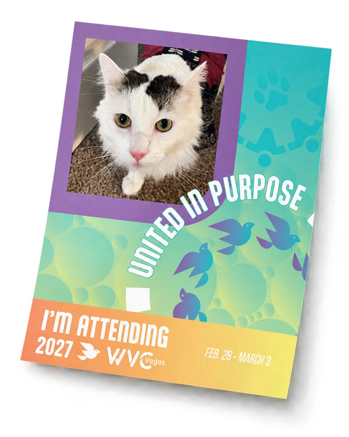 mockup of WVC Vegas shareable graphic