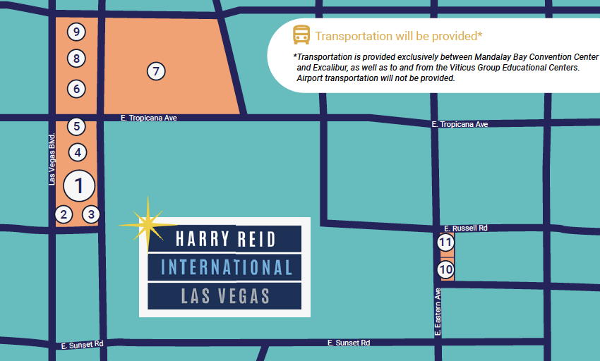 shuttle map - wvc vegas 2026