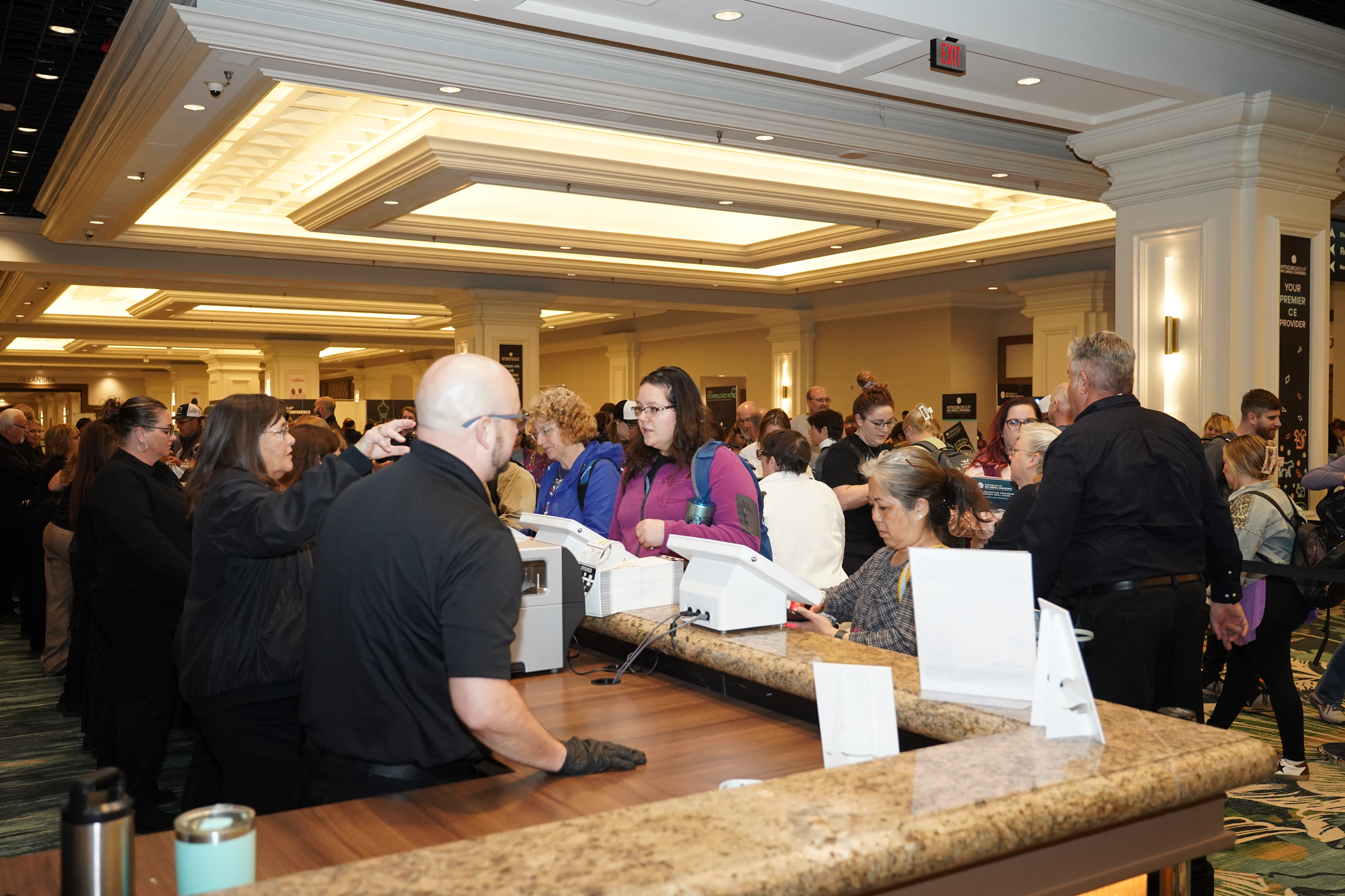 Registration and badge pickup